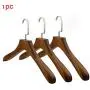 Solid Wood Save Space Retro Clothes Hanger Smooth Non Slip Stand Coat Rack Adult Storage Wide Shoulder Simple Closets Suit 5pcs