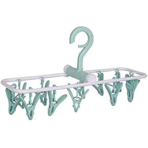 Yutang Portable Folding Clothes Hangers Travel Accessories Foldable Clothes Drying Rack for Drying Clothes Towels Underwear (Green) Yutang Portable Folding Clothes Hangers Travel Accessories Foldable Clothes Drying Rack for Drying Clothes Towels Underwear (Green)