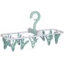 Yutang Portable Folding Clothes Hangers Travel Accessories Foldable Clothes Drying Rack for Drying Clothes Towels Underwear (Green)