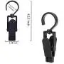 VintageBee 20 PCS Super Strong Plastic Home Travel Swivel Hanging Laundry Hooks Clip - 4.3 Inches (Black)