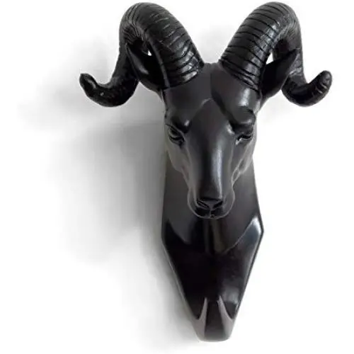 HERNGEE Sheep Head Single Wall Hook/Hanger Animal Shaped Coat Hat Hook Heavy Duty, Rustic, Decorative Gift, Black HERNGEE Sheep Head Single Wall Hook/Hanger Animal Shaped Coat Hat Hook Heavy Duty, Rustic, Decorative Gift, Black