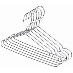 10pcs Super Strong Stainless Steel Metal Wire Hangers Clothes Hangers, Coat Hanger, Suit Hanger