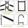 CESHUMD Space Saving Hangers for Clothes Detachable 5 Layers Stainless Steel Non-Slip Foam Padded Velvet Clothing Hangers Metal Closet Storage Organizer for Pants Shirts Jeans Trousers 5-Tier Black