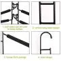 CESHUMD Space Saving Hangers for Clothes Detachable 5 Layers Stainless Steel Non-Slip Foam Padded Velvet Clothing Hangers Metal Closet Storage Organizer for Pants Shirts Jeans Trousers 5-Tier Black CESHUMD Space Saving Hangers for Clothes Detachable 5 Layers Stainless Steel Non-Slip Foam Padded Velvet Clothing Hangers Metal Closet Storage Organizer for Pants Shirts Jeans Trousers 5-Tier Black