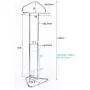 COAT RACK, Office Bedroom Living Room Hanging Bag Clothes Rack, Floor Hanger, Silver, Small Footprint, Thick Tubing, Lightweight and Stable