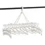 EvaroFly Wind-Proof Anti-skidding Folding Hanger, Multipurpose Plastic Clothes Hanger 10 Clips - Save Space -White 36x57x50cm