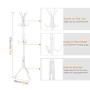 INTEY Standing Coat Rack 11 Hooks Hanger Holder Hooks for Dress Jacket Hat and Umbrella Tree Stand Base Metal, White