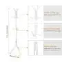 INTEY Standing Coat Rack 11 Hooks Hanger Holder Hooks for Dress Jacket Hat and Umbrella Tree Stand Base Metal, White