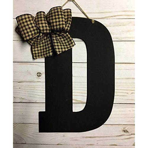 Monogram Door Hangers, Home Decor, Black Door Sign Wall Letters