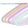 TQVAI 20 Pack Plastic Clothes Hangers Non Slip Heavy Duty Space Saving Notched Hangers - 5 Colors - Mint, Pink, Purple, Orange, Gray