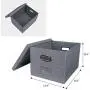 ATBAY File Storage Boxes Collapsible Large Capacity Office File Organizer for Letter/Legal Size Hanging File Folder Box, Gray 1Pack ATBAY File Storage Boxes Collapsible Large Capacity Office File Organizer for Letter/Legal Size Hanging File Folder Box, Gray 1Pack