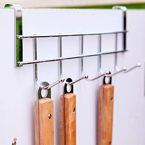 Hooks Hanger, Elevin(TM) ???????? Stainless Steel 5 Hooks Clothes Door Bathroom Hanger Hanging Loop Organizer