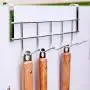 Hli-Shjhsmu Hanging Loop Hanger Storage Stainless Steel 5 Hooks Clothes Door Bathroom Hanger Organizer Bathroom Shelves Kitchen