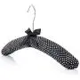 HANGERWORLD 3 Black and White Polka Dot 17inch Satin Padded Top Garment Clothes Coat Hangers HANGERWORLD 3 Black and White Polka Dot 17inch Satin Padded Top Garment Clothes Coat Hangers