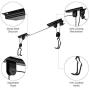 Goplus Bike Lift Hoist Heavy Duty Ceiling Mounted Hoist Storage Garage Hanger Pulley Rack, Lift Height up to 12ft (1 Pack)