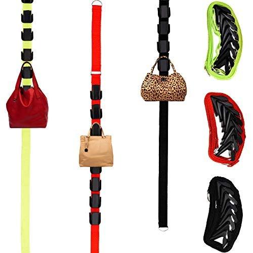 Hehoilam 2 Pieces Straps Hooks Hanger Cap Bag Over Door Strap Racks Clothes Organizer Adjustable Lanyard Hanger with 8 Hooks. (Only Suitable for The Thickness of The Door Frame of 3.5-4.5cm)