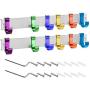 uxcell Wall Mounted Adjustable Colorful 12 Hangers Towel Hat Coat Clothes Wall Hook Rack Rail 2pcs