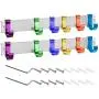 uxcell Wall Mounted Adjustable Colorful 12 Hangers Towel Hat Coat Clothes Wall Hook Rack Rail 2pcs uxcell Wall Mounted Adjustable Colorful 12 Hangers Towel Hat Coat Clothes Wall Hook Rack Rail 2pcs