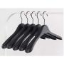 10pcs Black Thick Wide Shoulder Plastic Clothes Hanger for Coats Jacket and Fur