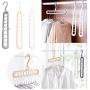 10pcs Random Color 3D Space Saving Magic Clothes Hanger with Hook Cabinet Organizer 360 Rotation Clothes Hanger Decoration