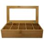 Bamboo Tea Storage Boxes Tea Bag Organizer or Kitchen Condiment Holder Perfect for Tea Lovers Countertop (14.5" x 8" x 4")