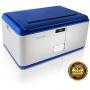 SereneLife Locking Storage Container Bin - 21 Gallon Large Capacity - Stackable Storage Tote Deck Boxes - Tough Durable Plastic Household Organizer with Lid, and Security Combination Lock - SLSBIN20