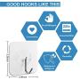 LOPEN STU Premium Wall Hooks, 22 lbs(MAX) Heavy Duty Self Adhesive Hooks, Nail Free Transparent Seamless Hooks, Waterproof and Oilproof, Suitable for Bathroom Kitchen Reusable Utility Hooks -12PCS