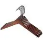 Clothes Hangers,Set of 10, Wooden 38 cm Solid Wood Coat Hangers Round Trouser Bar and Shoulder Notches with Space Saving Non-Slip Durable,Dark Walnut Clothes Hangers,Set of 10, Wooden 38 cm Solid Wood Coat Hangers Round Trouser Bar and Shoulder Notches with Space Saving Non-Slip Durable,Dark Walnut