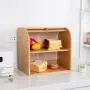 Roll Top Bread Boxes Bamboo Storage Bin Kitchen Large Capacity Bread Keeper Fully Assembled (2- Layer) Roll Top Bread Boxes Bamboo Storage Bin Kitchen Large Capacity Bread Keeper Fully Assembled (2- Layer)