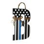 Thin Blue Line Initial Wreath | Police Officer Door Hanger, Thin Blue Line | Thin Blue Line Flag | Patriotic Thin Blue Line | Deputy Thin Red Line | Peace Officer Initial Door Hanger | Blue Line
