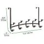 mDesign Decorative Metal Over Door 10 Hook Storage Organizer Rack - for Coats, Hoodies, Hats, Scarves, Purses, Leashes, Bath Towels, Robes, Mens and Womens Clothing - Bronze mDesign Decorative Metal Over Door 10 Hook Storage Organizer Rack - for Coats, Hoodies, Hats, Scarves, Purses, Leashes, Bath Towels, Robes, Mens and Womens Clothing - Bronze