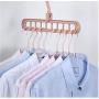 10pcs Random Color Multi-Port Support Circle Clothes Hanger Clothes Drying Racks Multifunction Plastic Scarf Clothes Hanger Hangers Storage Rack