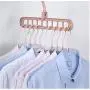 10pcs Random Color Multi-Port Support Circle Clothes Hanger Clothes Drying Racks Multifunction Plastic Scarf Clothes Hanger Hangers Storage Rack