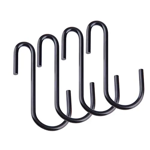 Demaxiya S Hooks, 20 Pack Black Carbon Steel S Shaped Hooks for Kitchen, Bathroom, Heavy Duty Hanging Hangers Hooks for Hanging Pots, Pans, Plants, Towels and More Demaxiya S Hooks, 20 Pack Black Carbon Steel S Shaped Hooks for Kitchen, Bathroom, Heavy Duty Hanging Hangers Hooks for Hanging Pots, Pans, Plants, Towels and More