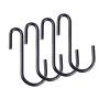 Demaxiya S Hooks, 20 Pack Black Carbon Steel S Shaped Hooks for Kitchen, Bathroom, Heavy Duty Hanging Hangers Hooks for Hanging Pots, Pans, Plants, Towels and More