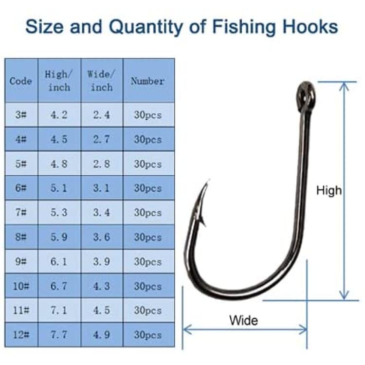 300PCS OstWony High-Carbon Steel Barbed Fishing Hooks with Holes