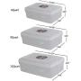 Ggbin Plastic Boxes with Lid, Clear, Clear Storage Containers(6Qt, 8Qt, 12Qt)
