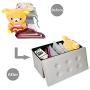 30" Folding Ottoman Storage Bench Toy Boxes Storage Chest/Footrest/Coffee Table/Padded Seat (Gray)