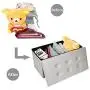 30&quot Folding Ottoman Storage Bench Toy Boxes Storage Chest/Footrest/Coffee Table/Padded Seat (Gray)