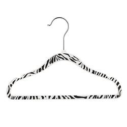 Juvale 50-Pack Velvet Hangers - Non-Slip Zebra Pattern Kids Velvet Hangers, Thin Hangers, Non Slip Hangers, Black and White - 11.5 x 8.3 Inches