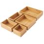 Bamboo Storage Boxes & Organizer Set. Multi-Sized Set of 5-100% eco-Friendly Bamboo Boxes- Perfect Size for Office Bamboo Storage Boxes & Organizer Set. Multi-Sized Set of 5-100% eco-Friendly Bamboo Boxes- Perfect Size for Office