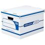 Office Depot 60% Recycled Quick Set-Up Storage Boxes with Lift-Off Lid, Letter/Legal, 10inH x 12inW x 15inD, White/Blue, pk of 12, 0800303