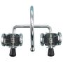 HANGERWORLD 3 Metal Clothes Coat Garment Hangers Non Slip Double Clip Pants Scarves Gloves Boots Wellies.