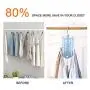 POZILAN 2 Pack Magic Clothes Hangers Space Saving - Collapsible Closet Organizer 360 Degree Wardrobe Rack, Foldable Hanger for Clothes, Belts (Light Blue) POZILAN 2 Pack Magic Clothes Hangers Space Saving - Collapsible Closet Organizer 360 Degree Wardrobe Rack, Foldable Hanger for Clothes, Belts (Light Blue)