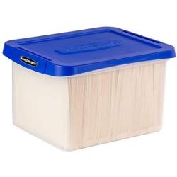 Bankers Boxes Heavy Duty Plastic File Boxes with Hanging Rails, Letter/Legal, 1 Pack (0086205)