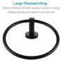 Hand Towel Ring, APLusee Stainless Steel Swivel Kitchen Towel Hanger, Modern Round Bathroom Hardware Space Saver, Matte Black Hand Towel Ring, APLusee Stainless Steel Swivel Kitchen Towel Hanger, Modern Round Bathroom Hardware Space Saver, Matte Black
