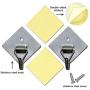 Cenland Self Adhesive Hooks 30lb(Max) Utility Wall Hooks with Holes and Screws,Waterproof and Oilproof,Bathroom Kitchen Heavy Duty Reusable Seamless Hooks(10PCS)