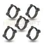 Highcraft HSH-B112-5 Hinged Split Ring Pipe Hanger Malleable Iron, 1-1/2 in. 5 Pack, Black