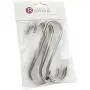 RuiLing 6-Pack Size X-Large Flat S Hooks Heavy-Duty Genuine Solid 304 Stainless Steel S Shaped Hanging Hooks,Kitchen Spoon Pan Pot Hanging Hooks Hangers Multiple uses.