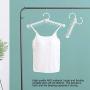 Fdit1 5pcs Multifunctional Hanger Laundry Drying Rack Clothes Hanger for Drying Socks Towels ABS Material(3#)